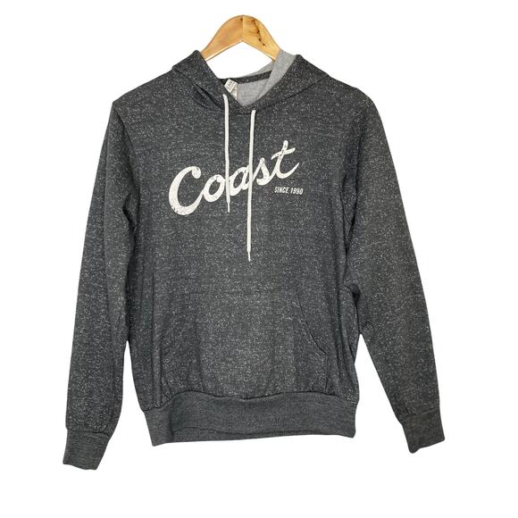Canvas Coast Since 1990 Gray Hooded Drawstring Kangaroo Pocket Sweater Small - Picture 1 of 10